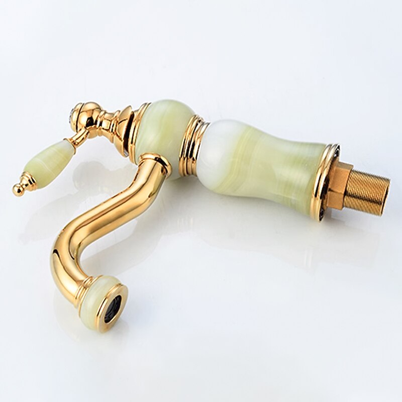 Bathroom Sink Faucet Mixer Basin Tap, Brass Single Handle with Hot and Cold Hose- Rotatable / Classic Electroplated Centerset Single Handle One HoleBath Taps 2025 - CAD $103.99 –P1