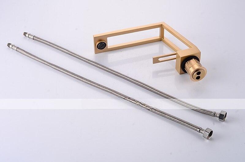 Single Handle Bathroom Faucet, Electroplated/Brushed One Hole Hollow Out/Irregular/Centerset, Brass Contemporary Bathroom Sink Faucet Contain with Supply Lines 2025 - CAD $119.99 –P15