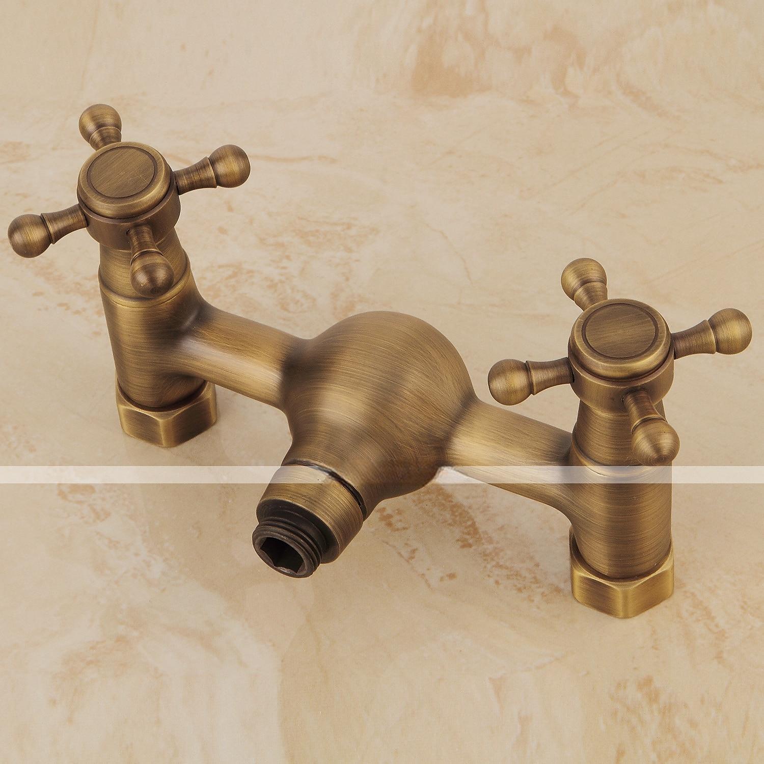 Brass Shower Faucet SetTwo Handles One Hole  Wall Installation Waterfall Portable Spray Pull out Handshower with Cold/Hot Water 2025 - CAD $71.99 –P8