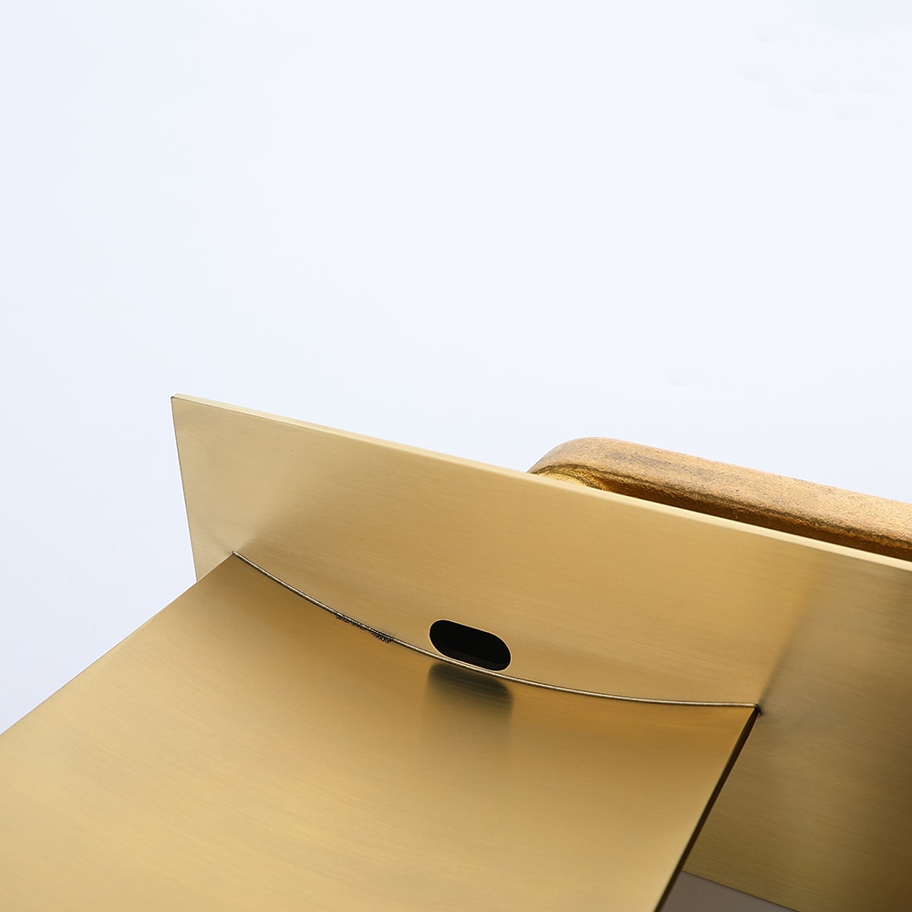 Bathtub FaucetBrass Brushed Gold/Black Wall Installation Waterfall Included Handshower of Spray Type Bath Shower Mixer Taps with Hot and Cold Water 2025 - CAD $279.99 –P1