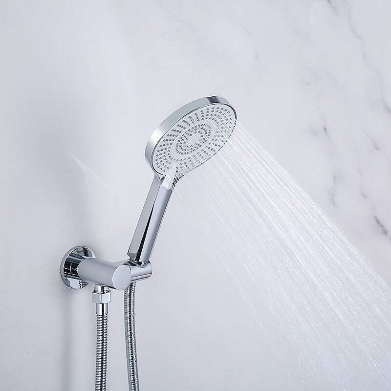 10 Inch Round Shower Faucets Sets3-Function Matte Black / Chrome Complete with Brass Shower Head and Solid Brass Handshower Mount Inside Rainfall Shower Head System 2025 - CAD $558.99 –P9