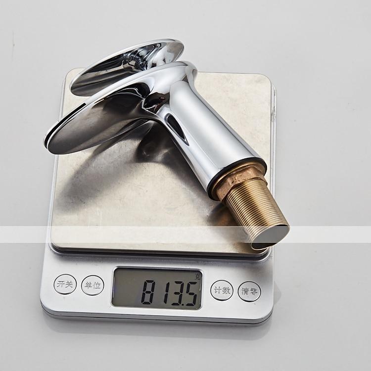 Bathroom Sink Faucet, Brass Waterfall Single Handle One Hole Modern Style Bath Taps with Hot and Cold Water 2025 - CAD $103.99 –P1