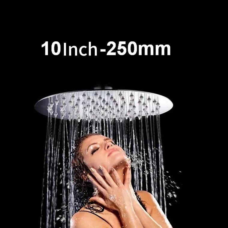Shower Head 12/10/8/6 Inch Stainless Steel Ultra-thin Round Waterfall Shower Heads Rainfall Shower Head Rain Bathroom Accessories 2025 - CAD $6.99 –P3