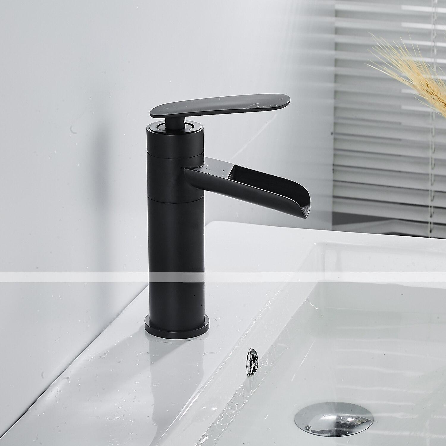 Bathroom Sink Faucet,Rotatable Electroplated Centerset Single Handle One Hole Bath Taps with Hot and Cold Switch 2025 - CAD $95.99 –P12