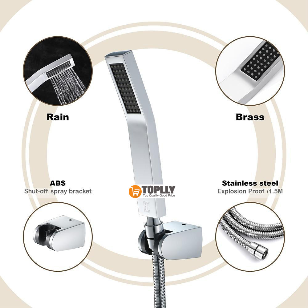 Contemporary Hand Shower Chrome / Brushed / Ti-PVD Feature - Shower Shower Head / Stainless Steel / Brass / Yes 2025 - CAD $23.99 –P3