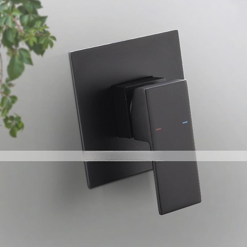 Wall Mounted Bathroom Sink Faucet,New Design Waterfall Black Single Handle Two Holes Bath Taps with Large Outlet and Flow Adjustable Switch and Hot/Cold Switch 2025 - CAD $366.99 –P8