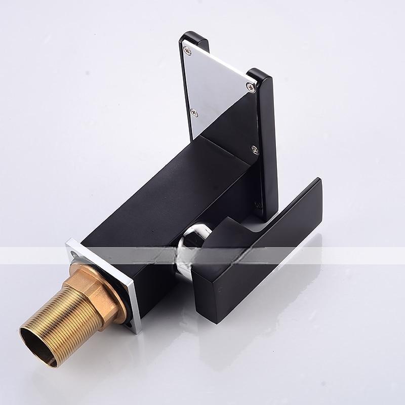 Modern Style Bathroom Sink Faucet LED/Waterfall Electroplated Centerset Single Handle One HoleBath Taps/Bathroom Sink Faucet+ Accessories/Contemporary/Vintage/Yes/Brass 2025 - CAD $119.99 –P4