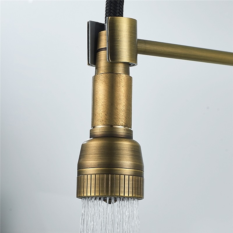 Kitchen FaucetBrass Pull-out/Pull-down Rotatable Single Handle One Hole Multi-function Water Mode Brass Kitchen Taps with Soap Dispenser 2025 - CAD $143.99 –P9