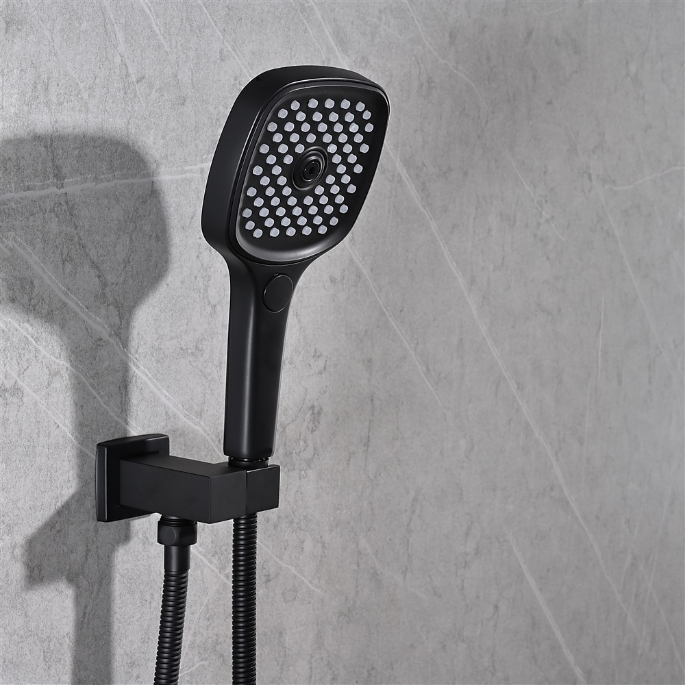 Shower FaucetRainfall Shower Head System / Thermostatic Mixer valve Set - Rainfall Shower Contemporary Painted Finishes Mount Inside Brass Valve Bath Shower Mixer Taps 2025 - CAD $956.99 –P15