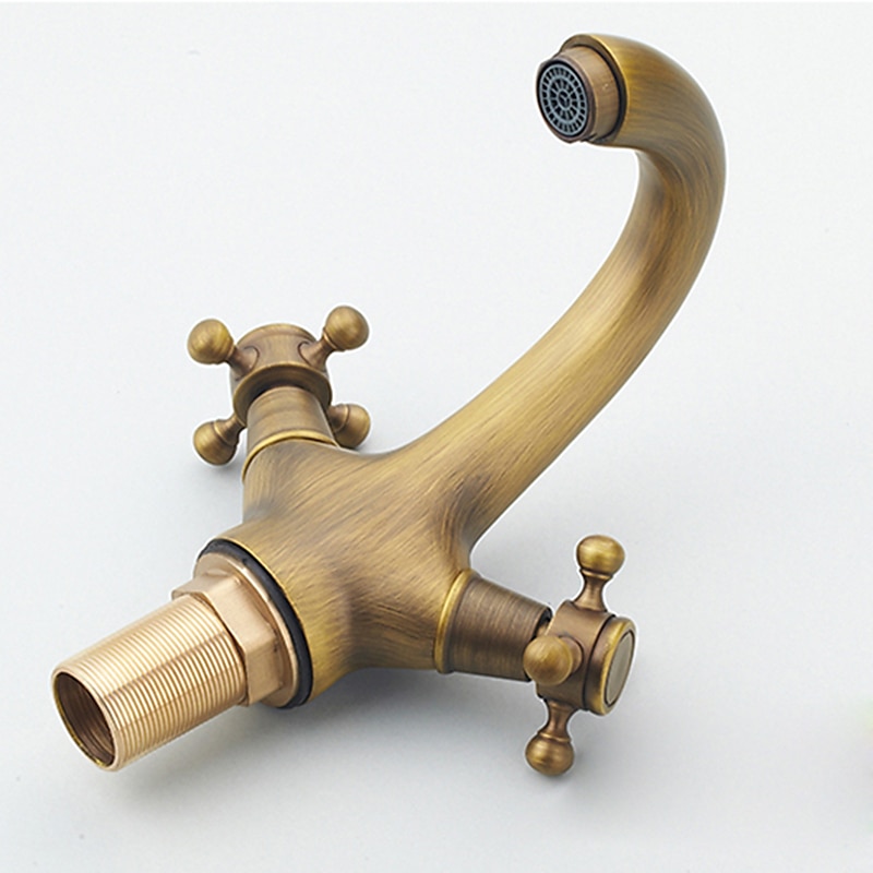 Bathroom Sink Faucet,Classic Electroplated / Painted Finishes Centerset Two Handles One Hole Bath Taps 2025 - CAD $103.99 –P12