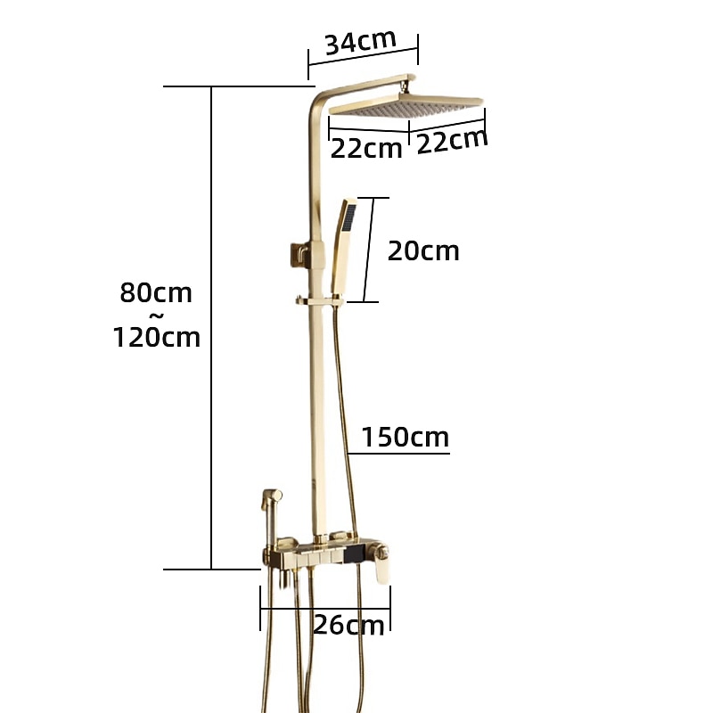 Shower FaucetShower System Rainfall Shower Head System Thermostatic Mixer valve Set - Handshower Included pullout Rainfall Shower Antique Country Nickel Brushed Mount Inside Ceramic Valve 2025 - CAD $717.99 –P1
