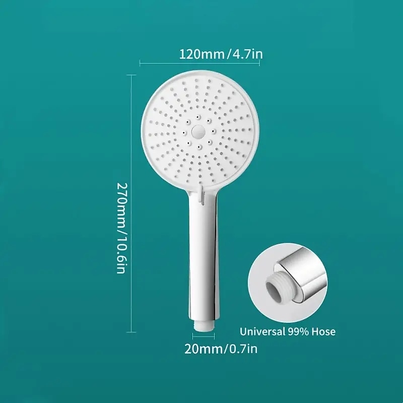 5 Mode Shower Head High Pressure Handheld Spray with Stop Button Adjustable High-Pressure Water Saving Shower Bathroom Accessories Large Panel Electroplating Five-speed Showerhead 2025 - CAD $4.99 –P5