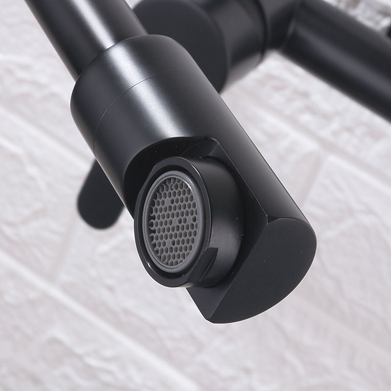 Wall Mounted Kitchen Sink Mixer Faucet Foldable Pot Filler FacuetSingle Handle Two Holes Folding Taps Electroplated / Painted Finishes Pull-out / Pull-down / Pot Filler Wall Mounted / Brass 2025 - CAD $199.99 –P5