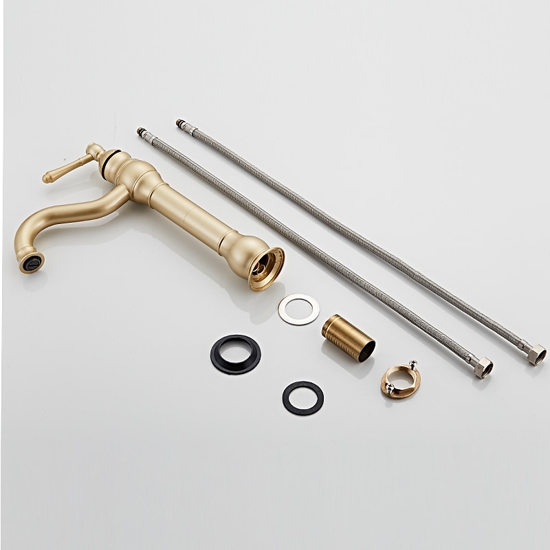 Bathroom Sink Faucet Antique Brass/ORB/Brushed Nickel Rotatable Single Handle One Hole Bath Taps 2025 - CAD $111.99 –P5