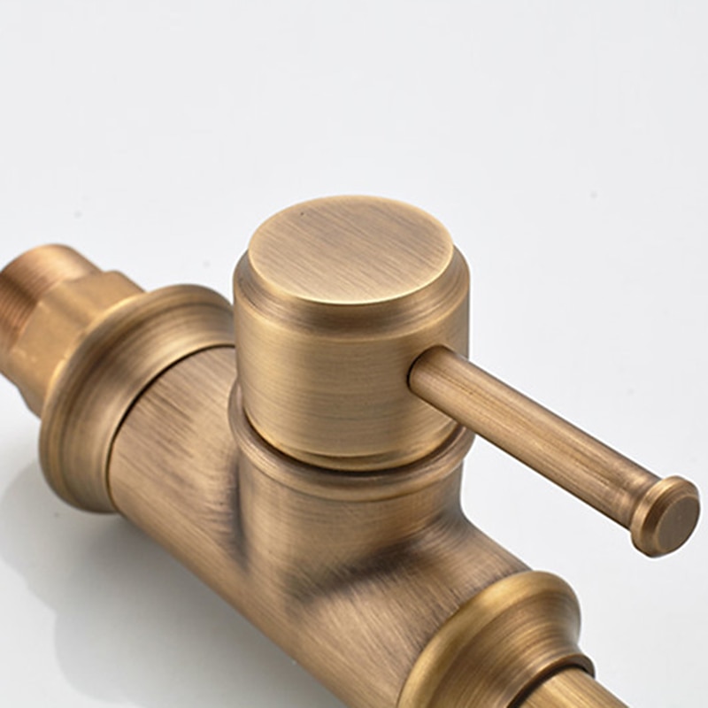 Bathroom Sink Mixer Faucet Vintage Deck Mounted, 360 Swivel Rotatable Single Handle One Hole Monobloc Washroom Basin Taps with Hot and Cold Water Hose Antique Brass ORB 2025 - CAD $111.99 –P3
