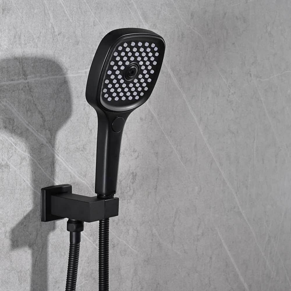 Shower FaucetRainfall Shower Head System / Thermostatic Mixer valve Set - Rainfall Shower Contemporary Painted Finishes Mount Inside Brass Valve Bath Shower Mixer Taps 2025 - CAD $956.99 –P16