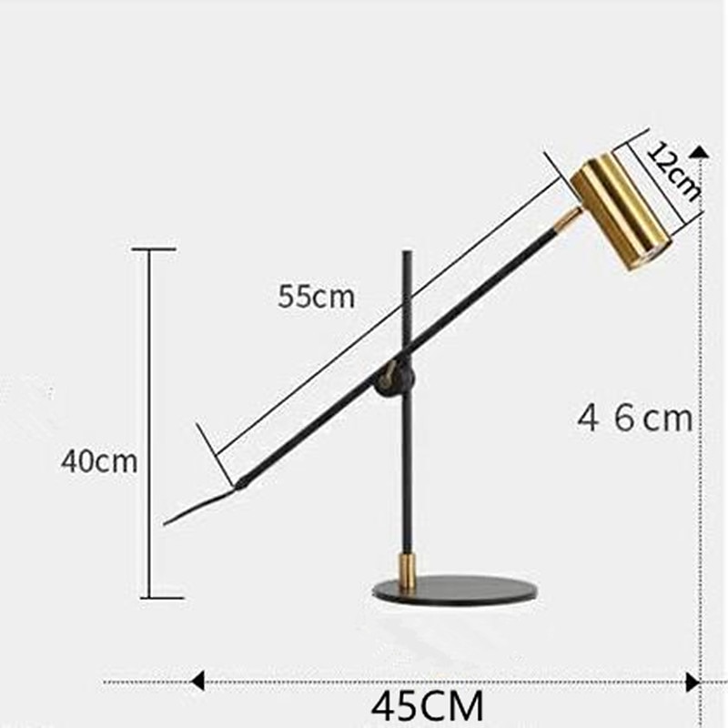 Desk/Table Lamp, Matte Brass Finish, Adjustable Height, Balance Arm, in-Line Rocker On/Off Switch 2025 - CAD $124.99 –P7