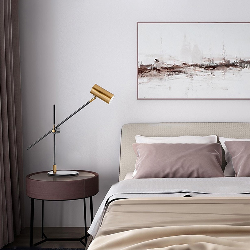 Desk/Table Lamp, Matte Brass Finish, Adjustable Height, Balance Arm, in-Line Rocker On/Off Switch 2025 - CAD $124.99 –P1