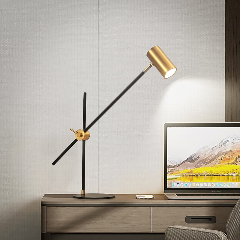 Desk/Table Lamp, Matte Brass Finish, Adjustable Height, Balance Arm, in-Line Rocker On/Off Switch 2025 - CAD $124.99 –P2