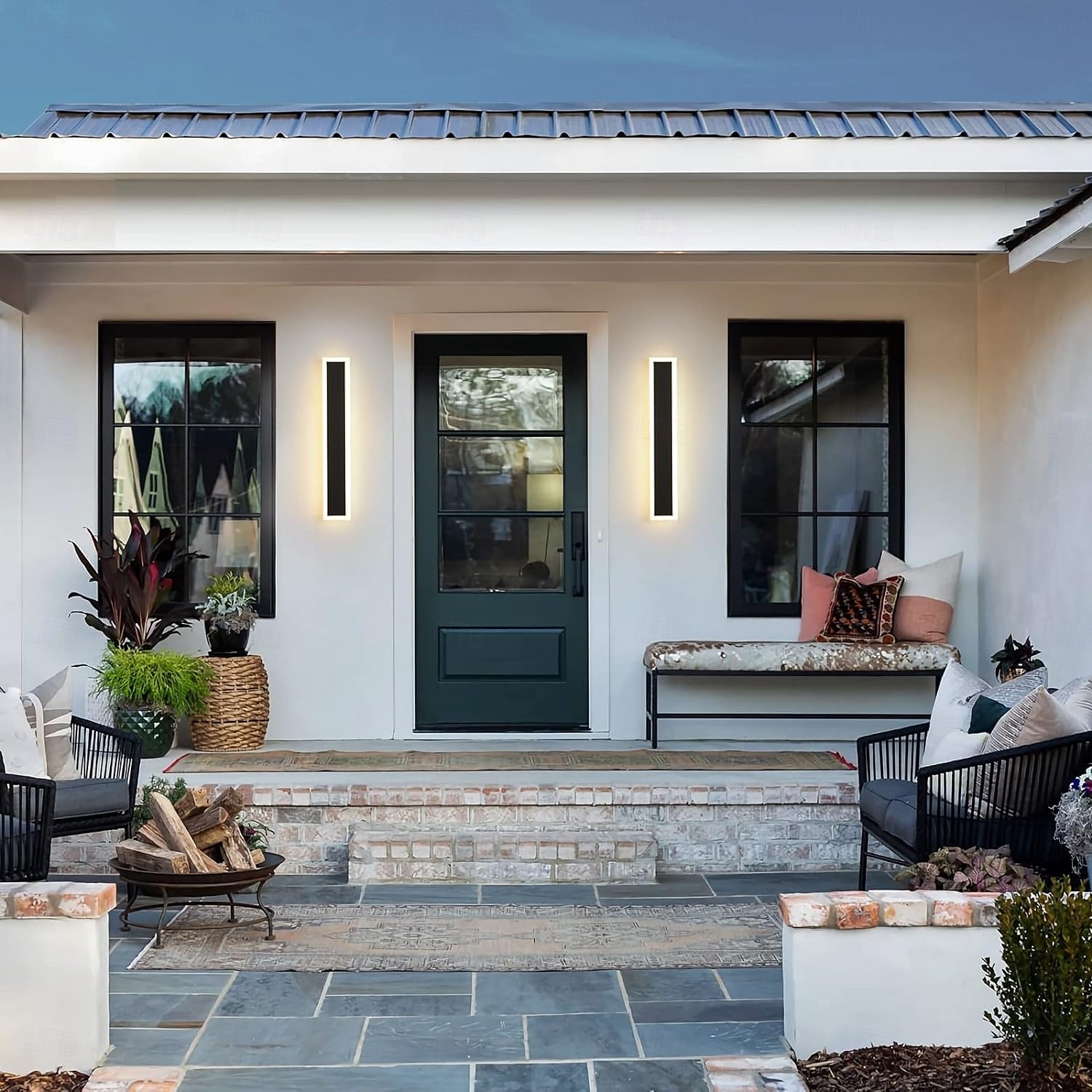 Modern Plug Wall Lamp 11.8-47in Frosted Black LED Acrylic Outdoor Wall Lamp 59 Inch Plug Cable with Opening Acrylic Indoor Wall Lamp Suitable for Bedroom Living Room Bathroom Makeup Corridor 2025 - CAD $40.99 –P12