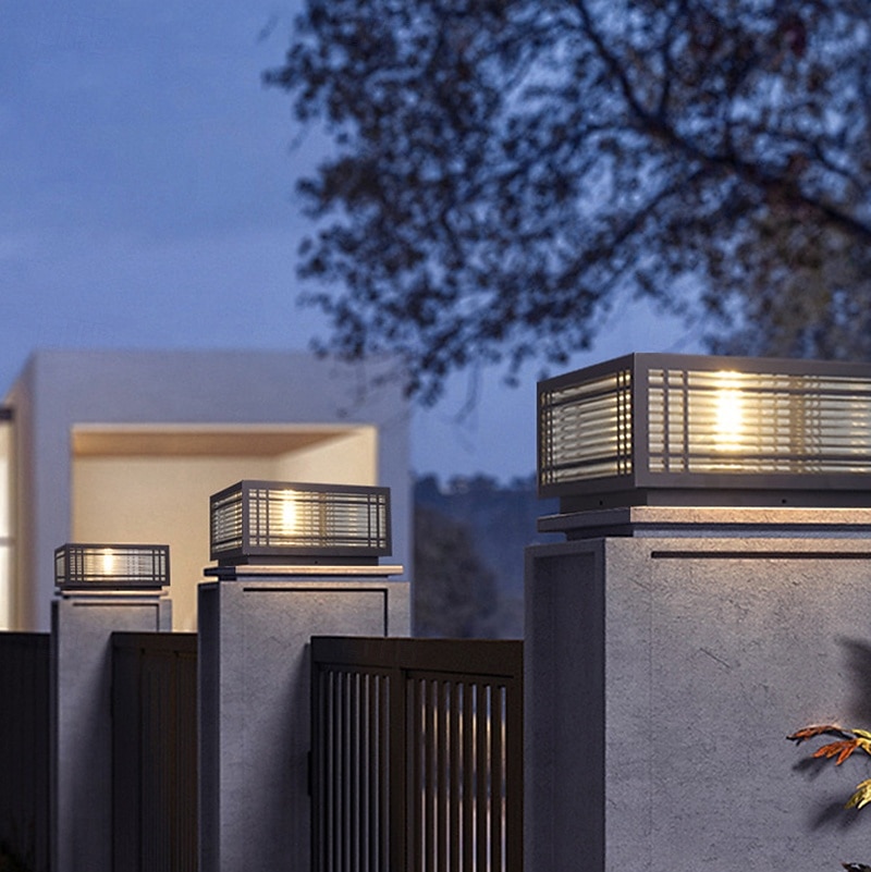 Column Lamp Waterproof Exterior Post Light Fixtures,Pillar Lights Outdoor, IP65 Square Pillar Lights Outdoor Waterproof Aluminum Glass Post Light Fixtures Exterior Pillar Lights 2025 - CAD $168.99 –P9