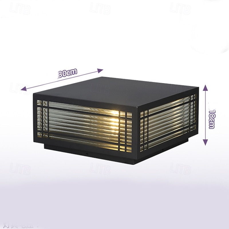 Column Lamp Waterproof Exterior Post Light Fixtures,Pillar Lights Outdoor, IP65 Square Pillar Lights Outdoor Waterproof Aluminum Glass Post Light Fixtures Exterior Pillar Lights 2025 - CAD $168.99 –P2