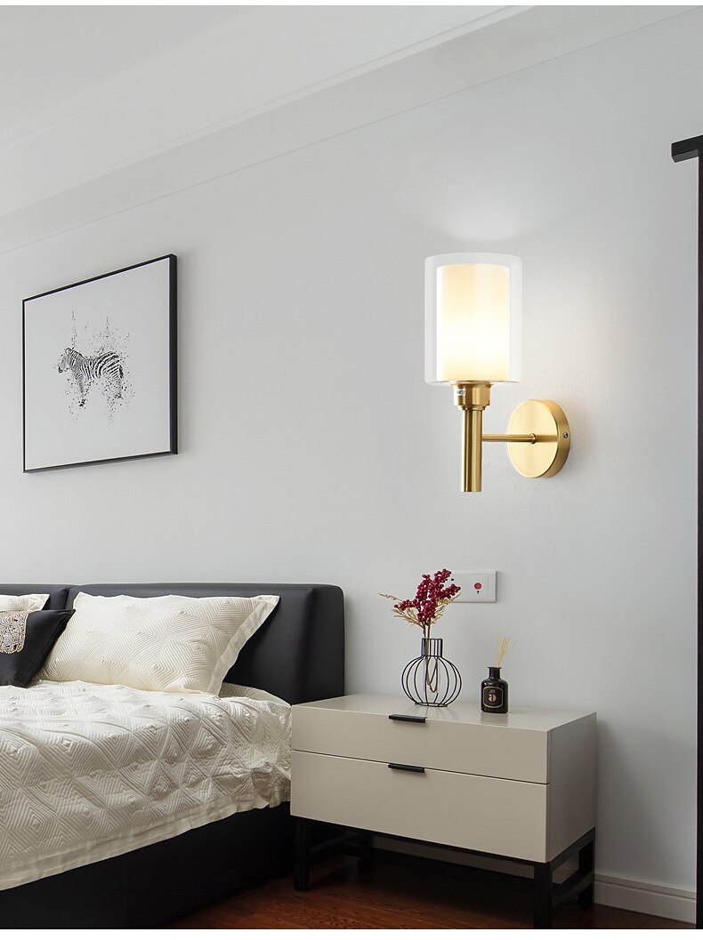 Modern Flush Mount Wall Lights LED Living Room Bedroom Copper Wall Light 220-240V 2025 - CAD $169.99 –P4