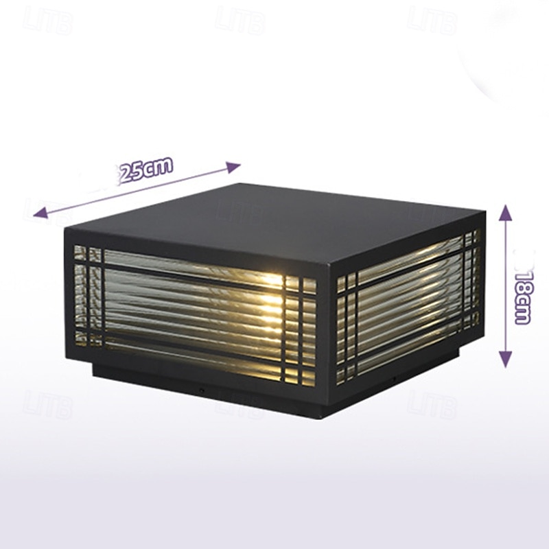 Column Lamp Waterproof Exterior Post Light Fixtures,Pillar Lights Outdoor, IP65 Square Pillar Lights Outdoor Waterproof Aluminum Glass Post Light Fixtures Exterior Pillar Lights 2025 - CAD $168.99 –P8