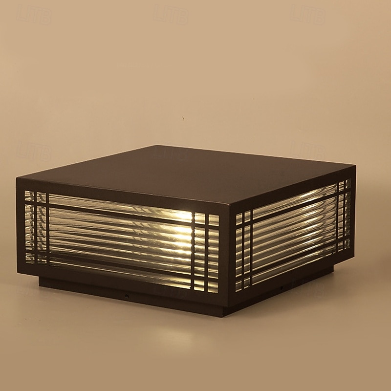 Column Lamp Waterproof Exterior Post Light Fixtures,Pillar Lights Outdoor, IP65 Square Pillar Lights Outdoor Waterproof Aluminum Glass Post Light Fixtures Exterior Pillar Lights 2025 - CAD $168.99 –P5