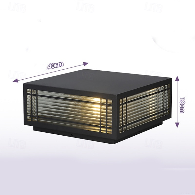 Column Lamp Waterproof Exterior Post Light Fixtures,Pillar Lights Outdoor, IP65 Square Pillar Lights Outdoor Waterproof Aluminum Glass Post Light Fixtures Exterior Pillar Lights 2025 - CAD $168.99 –P7