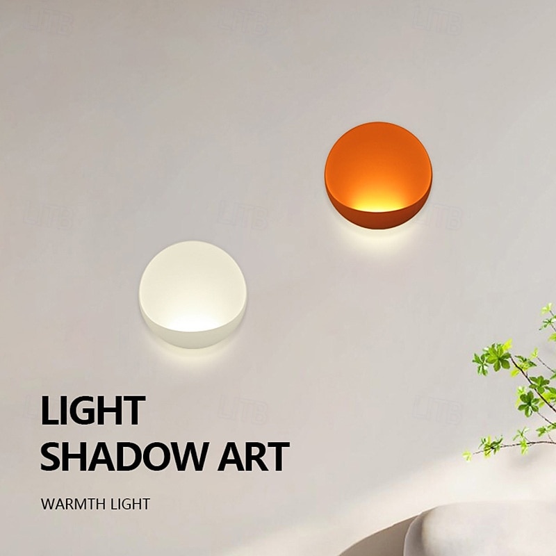 Modern Minimalist Round Aluminum LED Wall Sconce Lamp Indoor Modern Indoor Wall Lights Bedroom Metal Wall Light 110-240V 10W 2025 - CAD $137.99 –P6