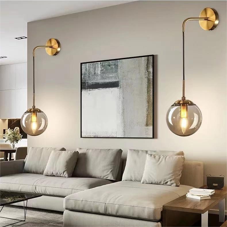 58cm LED Wall Lamps Creative Nordic Style  Wall Sconces Spherical Design Vintage Bedroom  Living room Hallway Staircase Glass Wall Light IP54 : 110-120V 220-240V 2025 - CAD $87.99 –P2