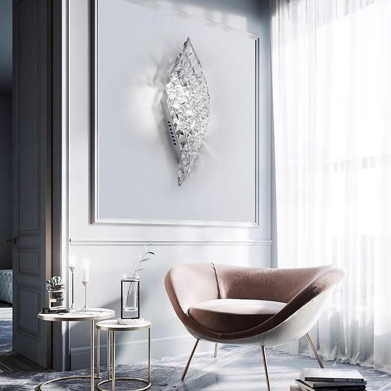 Modern Crystal Wall Sconce LED Wall Lamp Crystal Bedside Night Light for Bathroom, Bedroom, Living Room, Entryway 2025 - CAD $87.99 –P4
