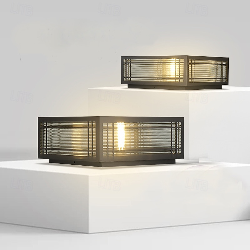 Column Lamp Waterproof Exterior Post Light Fixtures,Pillar Lights Outdoor, IP65 Square Pillar Lights Outdoor Waterproof Aluminum Glass Post Light Fixtures Exterior Pillar Lights 2025 - CAD $168.99 –P10