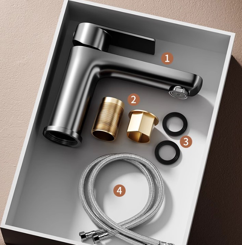 This bathroom faucet is crafted from premium 304 stainless steel