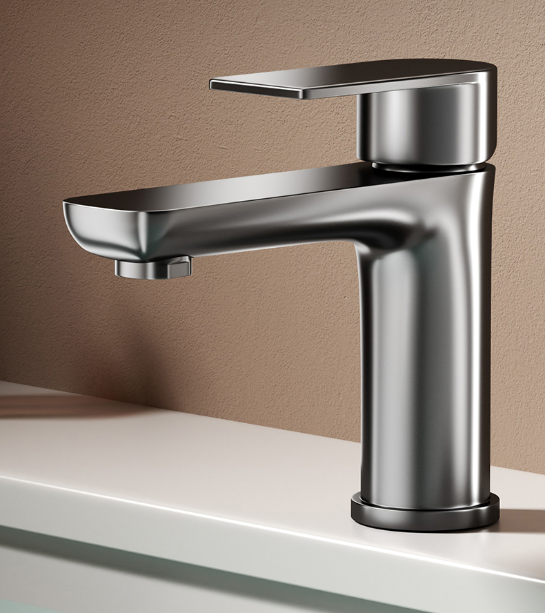 This bathroom faucet is crafted from premium 304 stainless steel