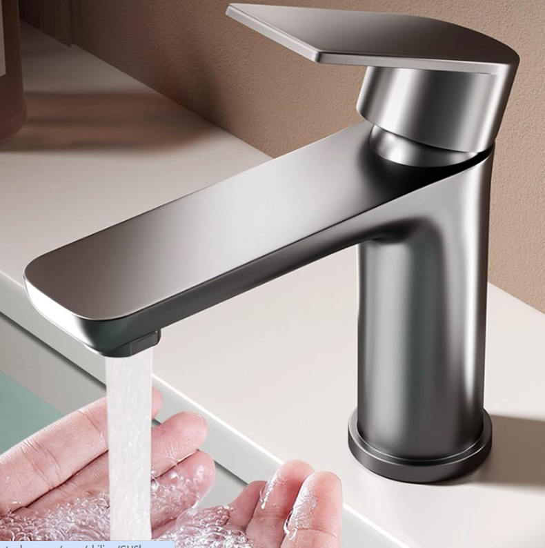 This bathroom faucet is crafted from premium 304 stainless steel