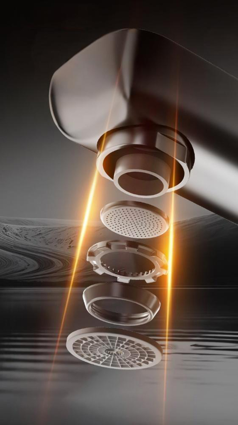This bathroom faucet is crafted from premium 304 stainless steel