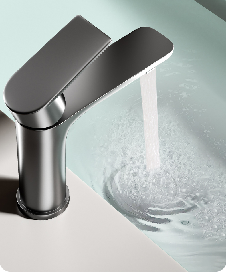 This bathroom faucet is crafted from premium 304 stainless steel