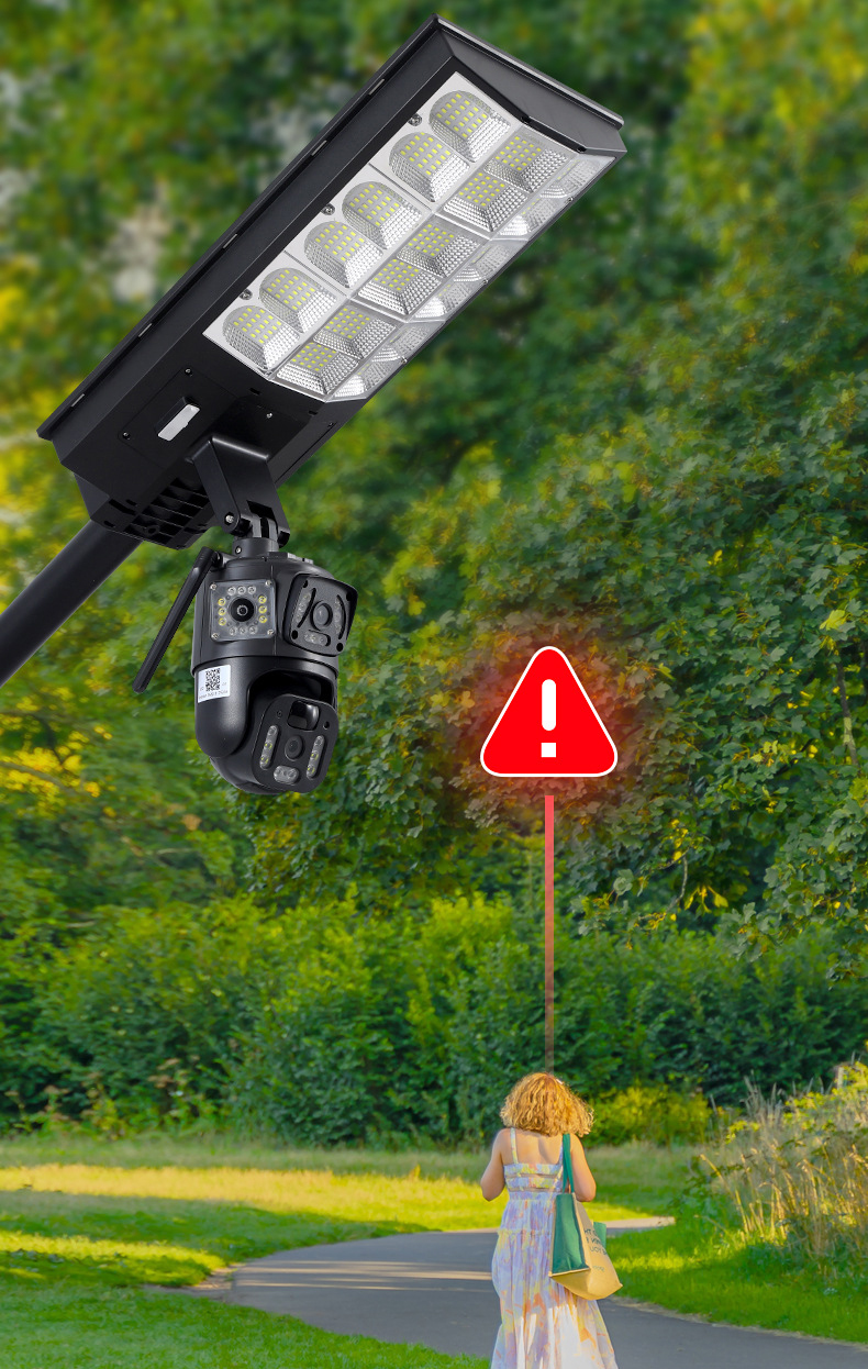 TOPLLY LED Solar Light with monitoring Camera,1000W, 30AH Light battery