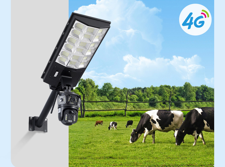 TOPLLY LED Solar Light with monitoring Camera,1000W, 30AH Light battery