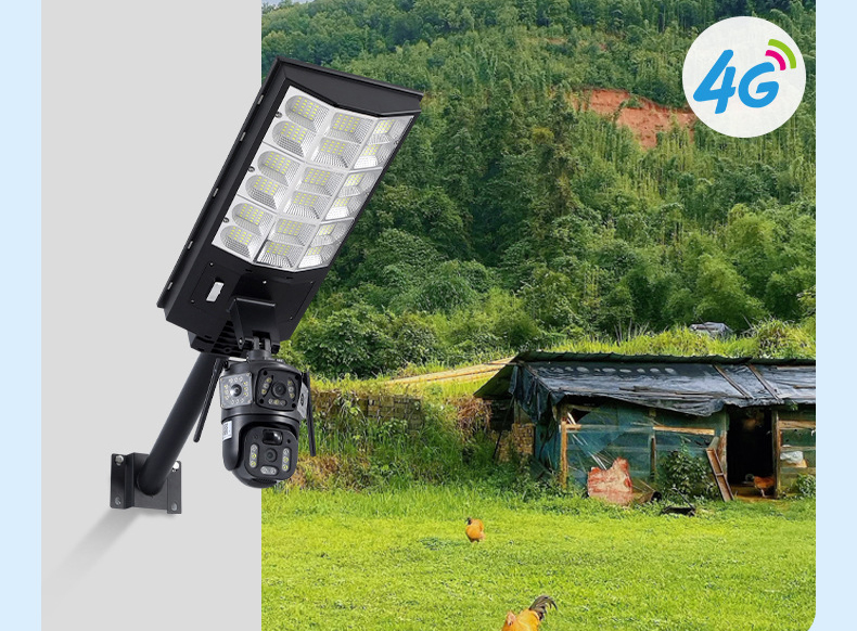 TOPLLY LED Solar Light with monitoring Camera,1000W, 30AH Light battery
