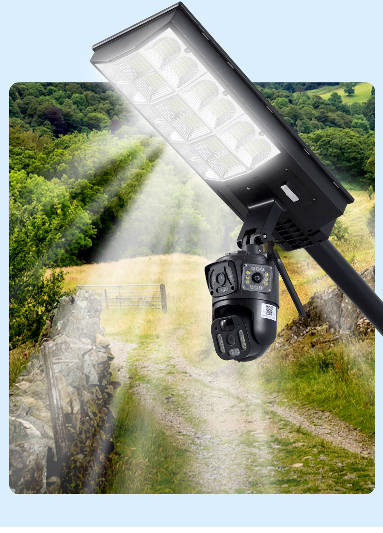 TOPLLY LED Solar Light with monitoring Camera,1000W, 30AH Light battery